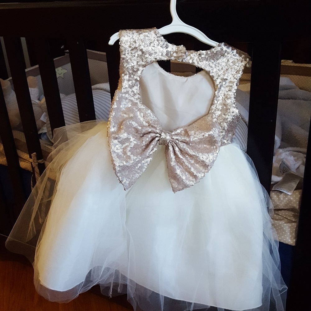 Rose Gold Sequin Formal Dress